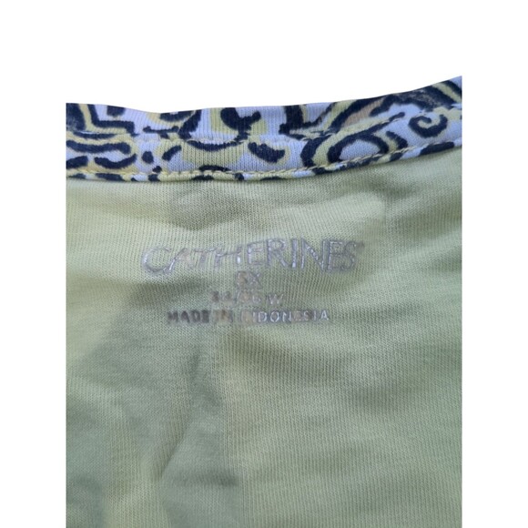 Catherines V-Neck Mosaic Pattern  Women's Tunic 5X  34W 36W Yellow,Black & White - Picture 9 of 10